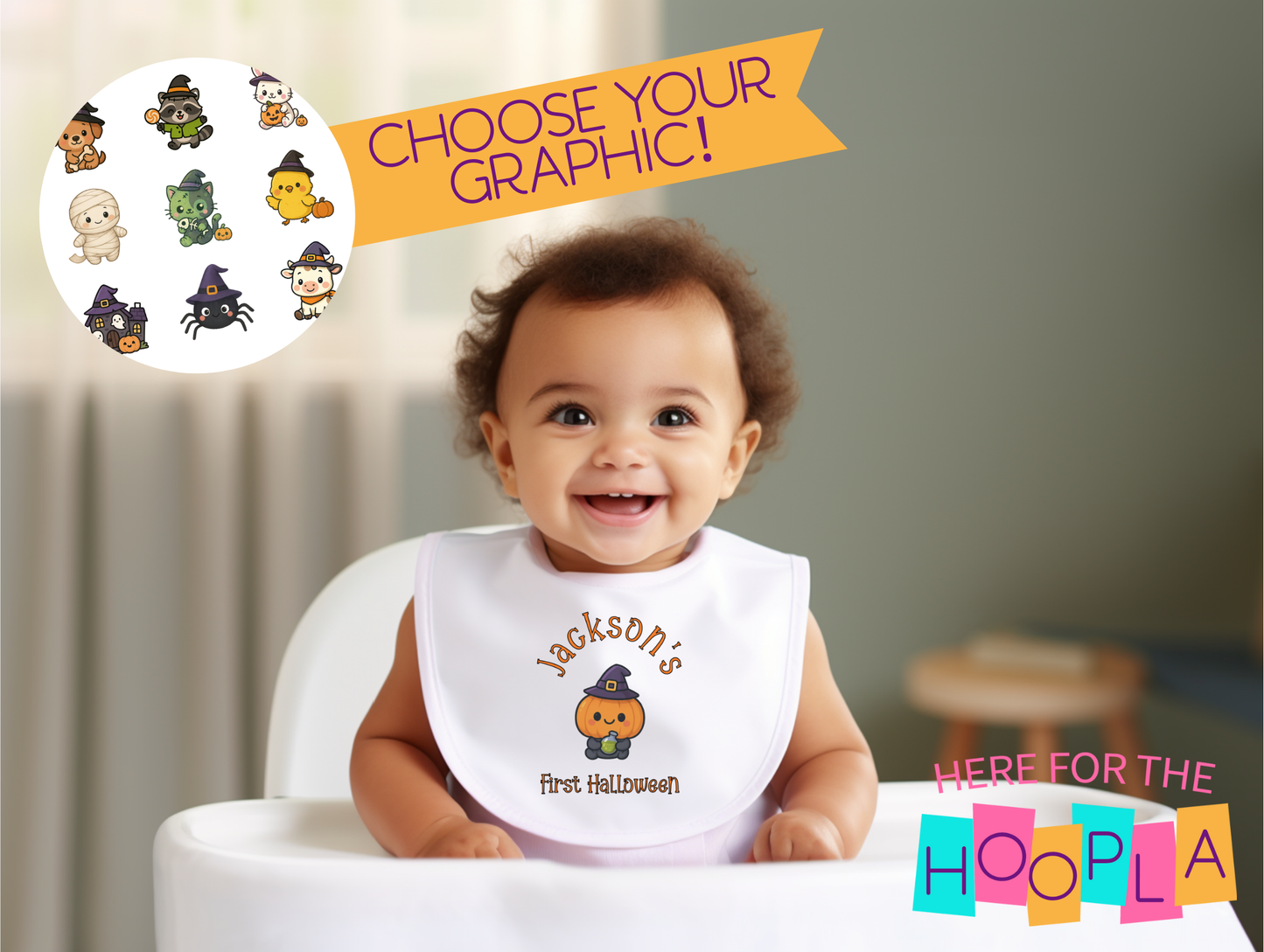 Personalized First Halloween Bib