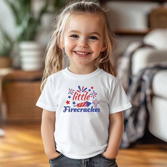 Little Firecracker Toddler Tee - Soft Cotton Kids T-Shirt