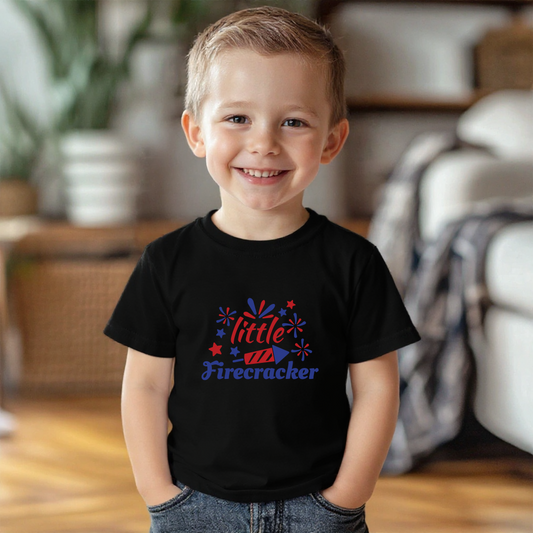 Little Firecracker Toddler Tee - Soft Cotton Kids T-Shirt