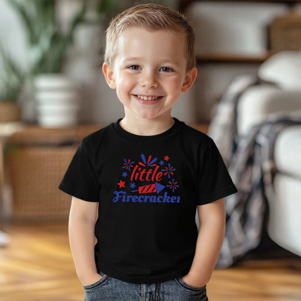 Little Firecracker Toddler Tee - Soft Cotton Kids T-Shirt