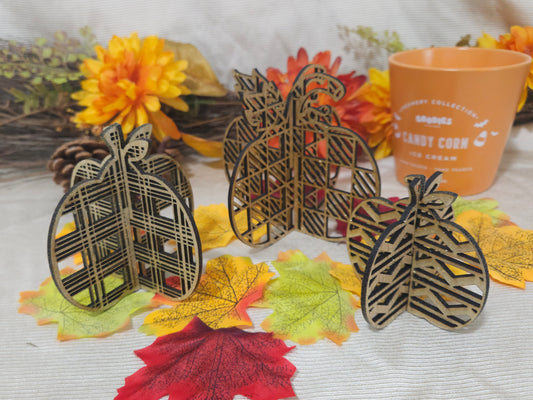 Tiered Tray Pumpkins, Wooden Fall Decor, Laser Cut Autumn Decor