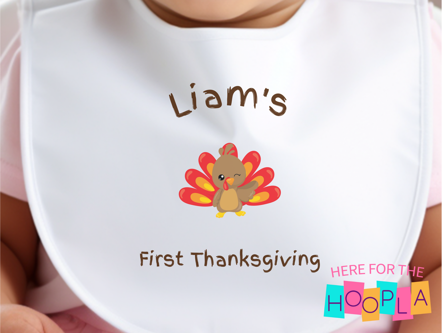Personalized First Thanksgiving Bib
