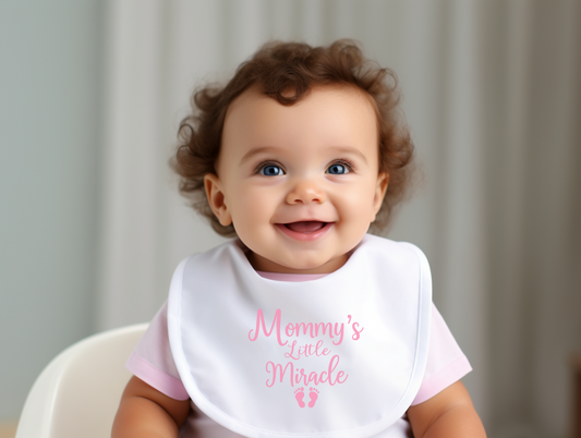 Mommy's Little Miracle Baby Bib - Soft & Stylish