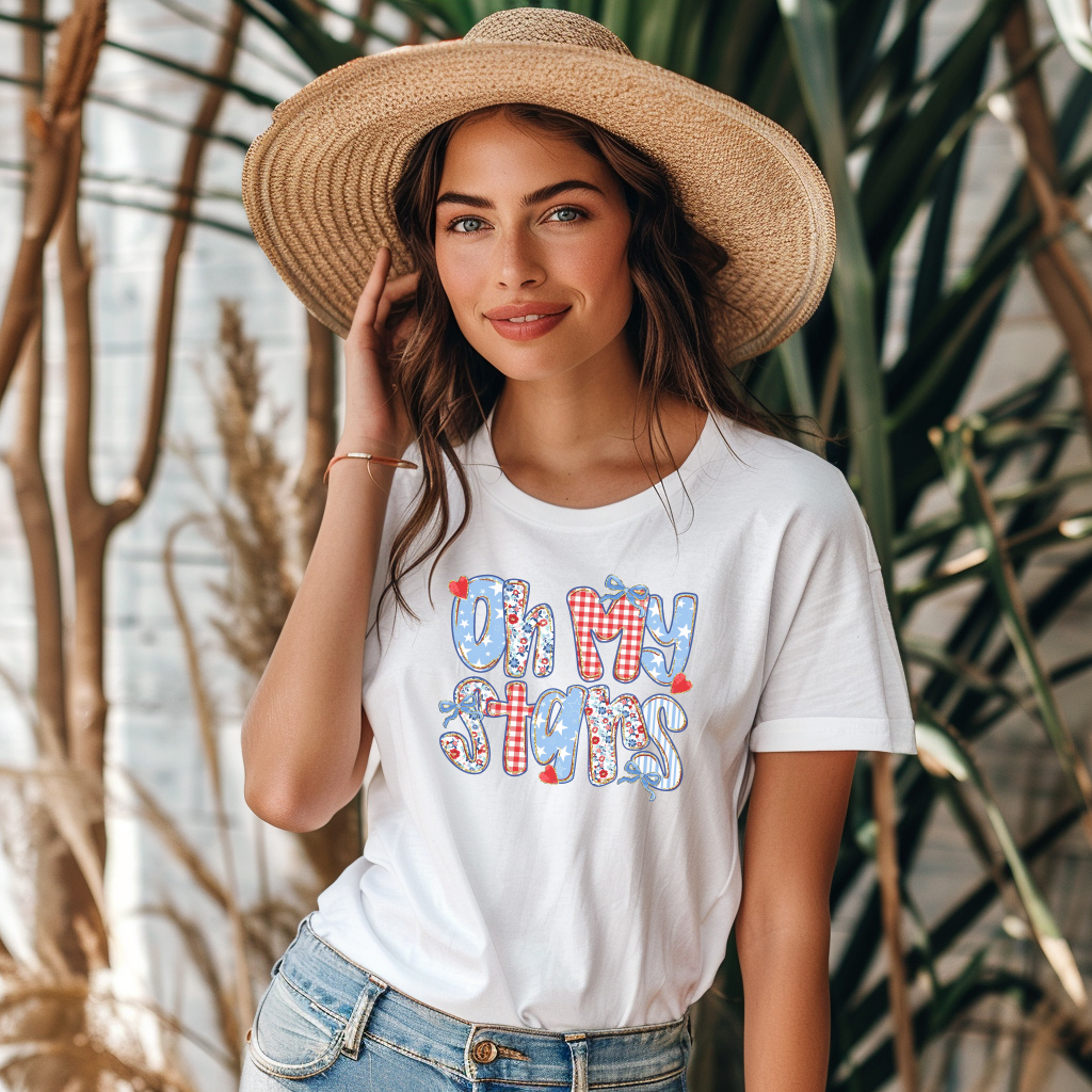 Oh My Stars Graphic Tee - Casual Cotton T-Shirt