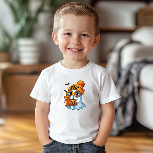 Cute Halloween Toddler Tee, Kids Ghost Shirt, Halloween Pumpkin Shirt, Pumpkin Spice Kids Gift