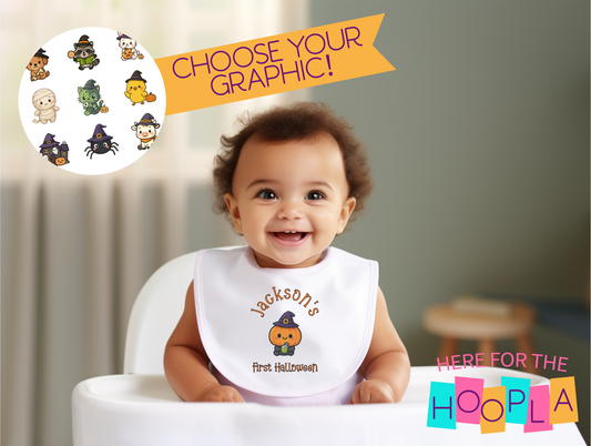 Personalized First Halloween Bib